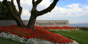 Pepperdine University sign